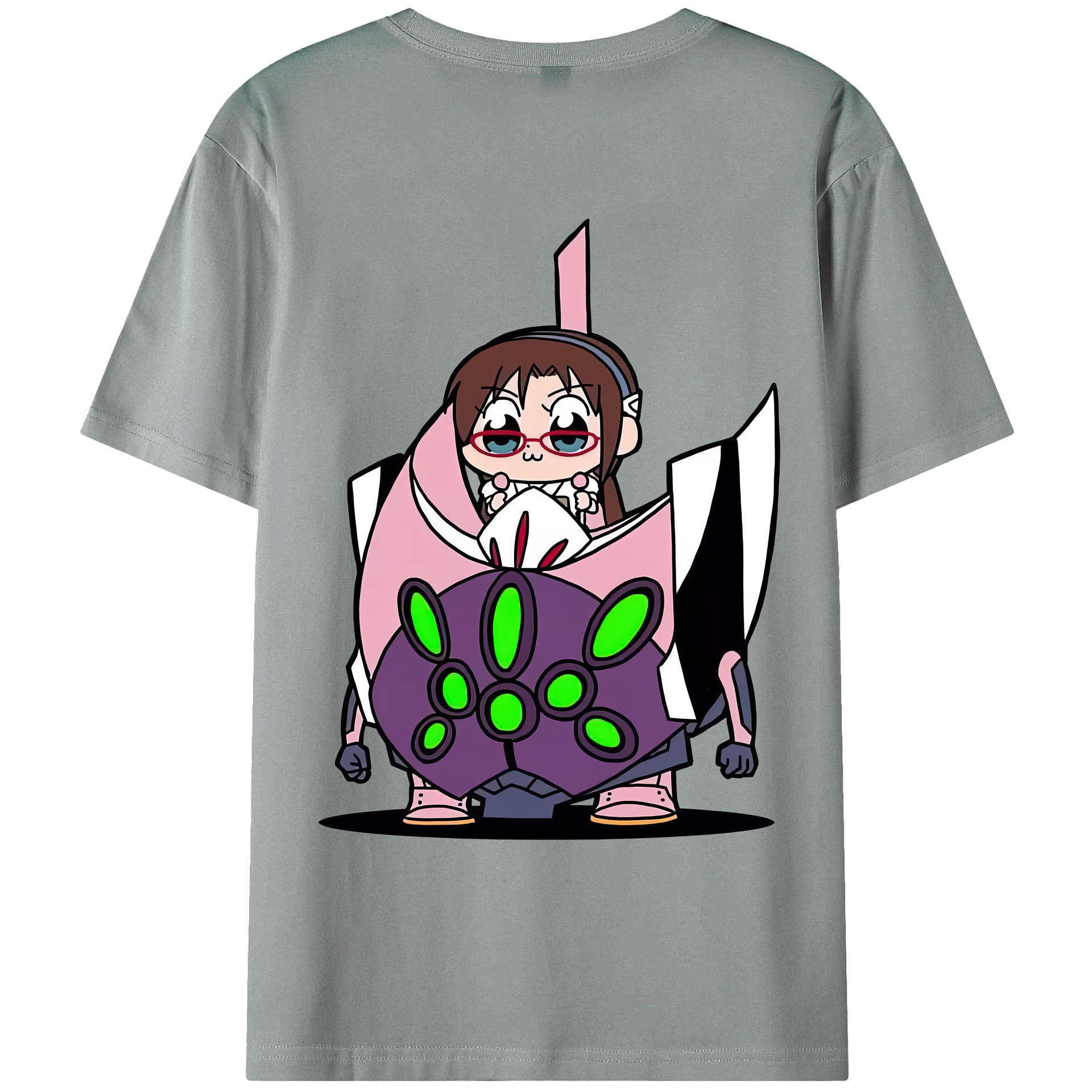 （画像用） EVA 新世紀エヴァンゲリオン 綿100％ メンズ半袖Tシャツ（バックプリント） 通気性